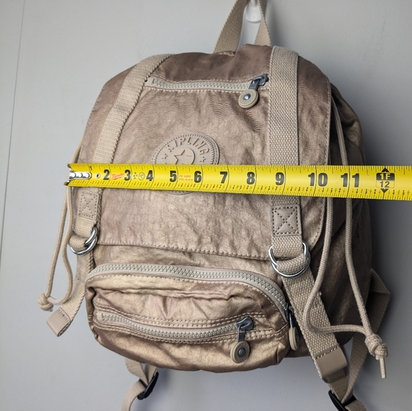 Kipling Joetsu Gold color medium size bag Backpack in great used condition! - Picture 12 of 16